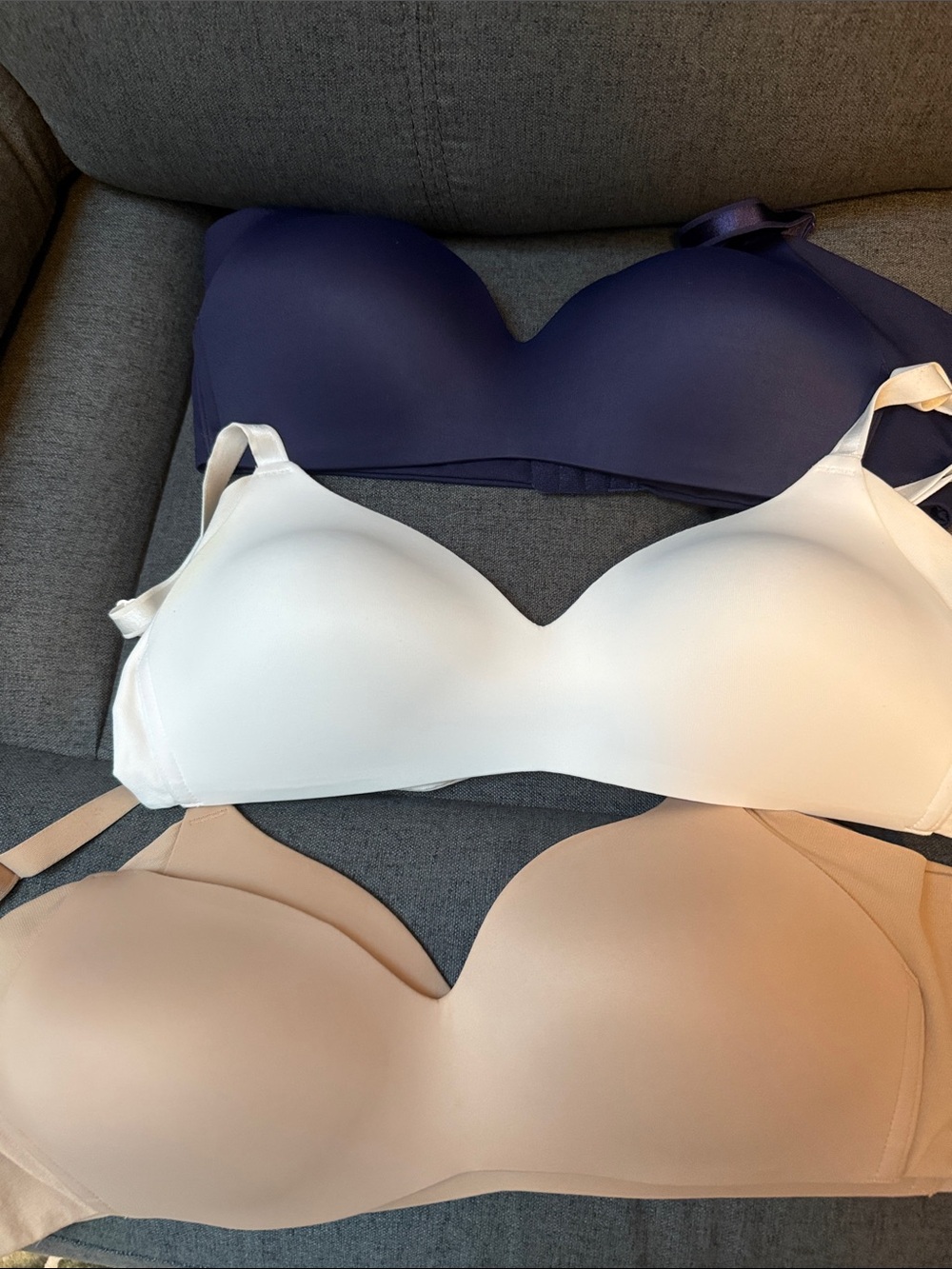 Warner's Smooth Convertible Strapless Bra Trio - Navy, White, Nude